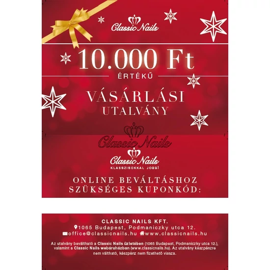 Vásárlási utalvány, Karácsonyi 10000 Ft